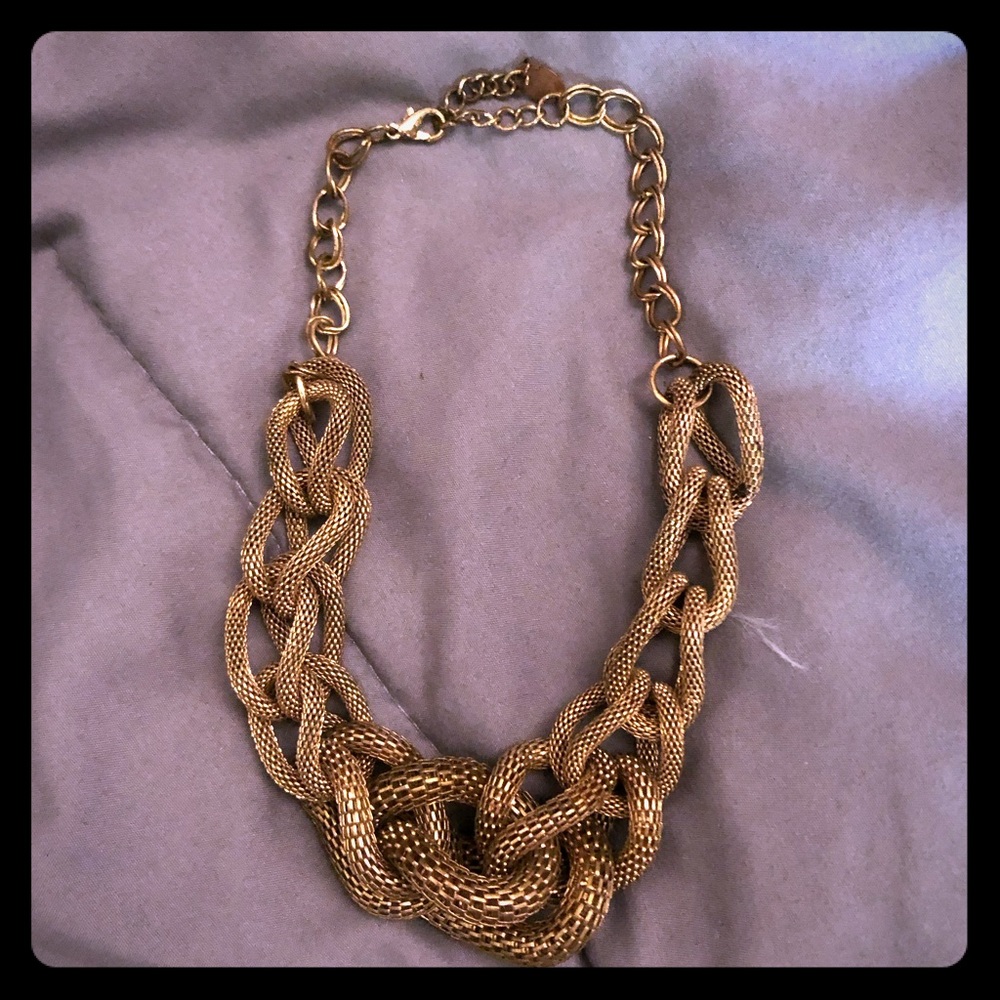 Gold Statement Knot Necklace
